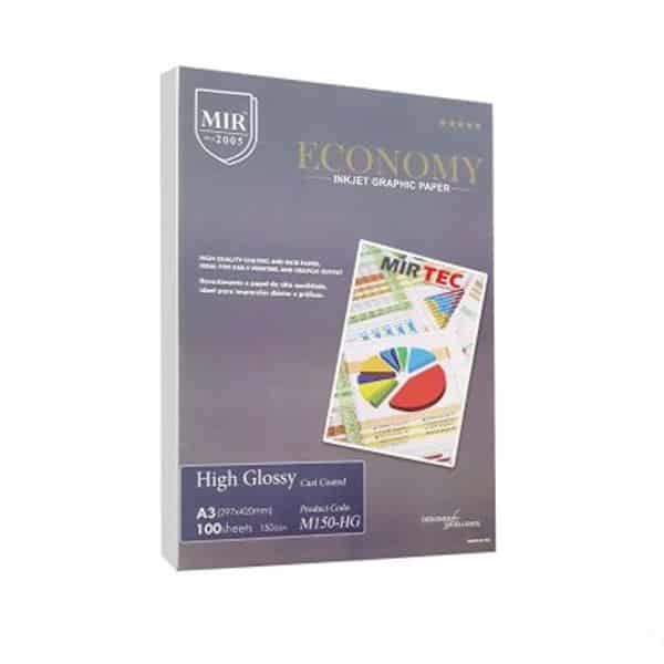 عکس اصلی کاغذ فتو گلاسه 150 گرم میر سایز A4، بسته 100 برگی