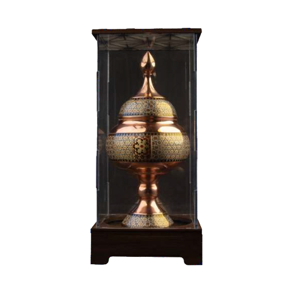عکس اصلی ست هدیه شکلات خوری خاتم کاری شده کد 218